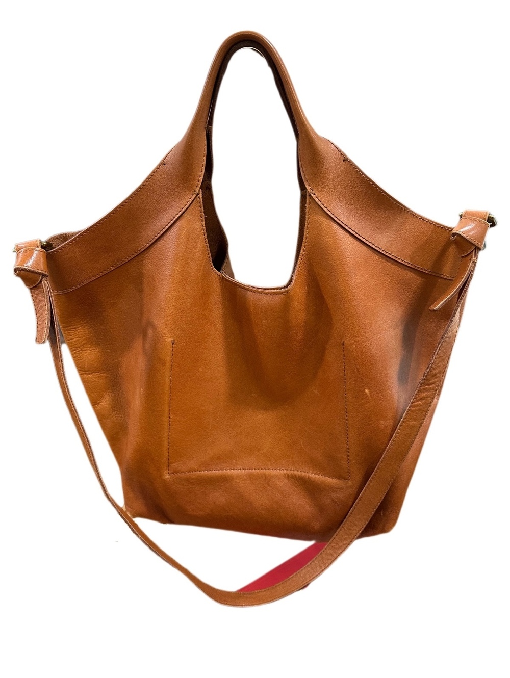 Madewell Brown Leather Sydney Cutout Tote